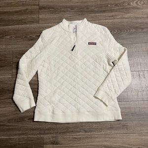 🐳 Vineyard Vines Shep Quilted half zip pullover!